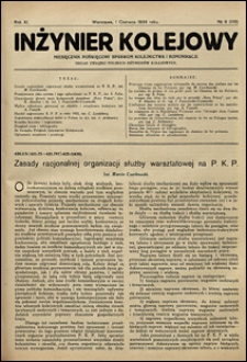 Inżynier Kolejowy 1934 nr 6