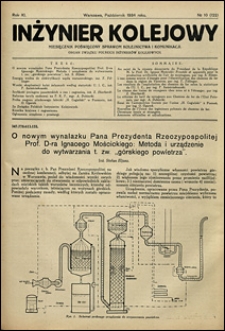 Inżynier Kolejowy 1934 nr 10