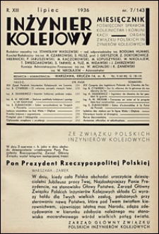 Inżynier Kolejowy 1936 nr 7