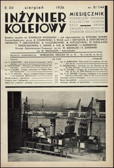 Inżynier Kolejowy 1936 nr 8