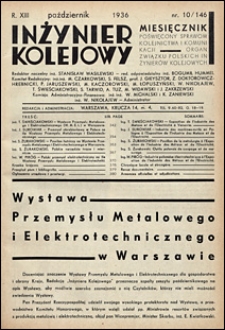 Inżynier Kolejowy 1936 nr 10