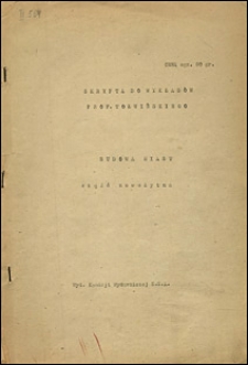Budowa miast. Część nowożytna. Skrypta do wykładów prof. Tołwińskiego