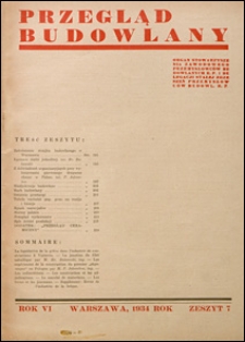 Przegląd Budowlany 1934 nr 7