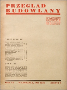 Przegląd Budowlany 1934 nr 9