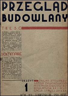 Przegląd Budowlany 1935 nr 1