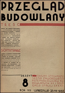 Przegląd Budowlany 1935 nr 8