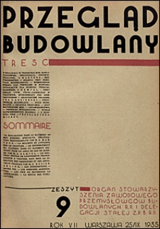 Przegląd Budowlany 1935 nr 9