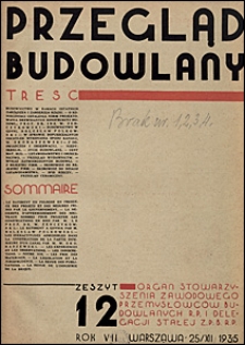 Przegląd Budowlany 1935 nr 12