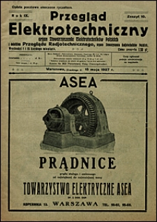 Przegląd Elektrotechniczny 1927 nr 10