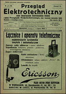 Przegląd Elektrotechniczny 1927 nr 13