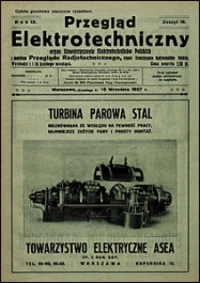 Przegląd Elektrotechniczny 1927 nr 18