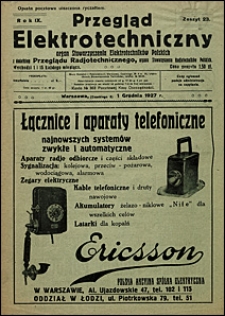 Przegląd Elektrotechniczny 1927 nr 23