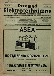Przegląd Elektrotechniczny 1927 nr 24