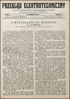 Przegląd Elektrotechniczny 1928 nr 8