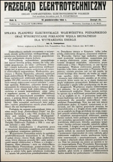 Przegląd Elektrotechniczny 1928 nr 20