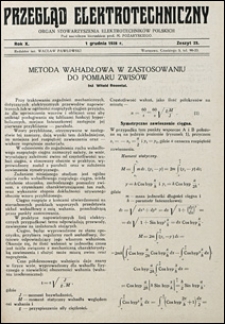 Przegląd Elektrotechniczny 1928 nr 23