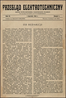 Przegląd Elektrotechniczny 1929 nr 1