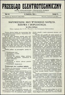 Przegląd Elektrotechniczny 1929 nr 8