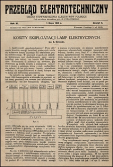 Przegląd Elektrotechniczny 1929 nr 9