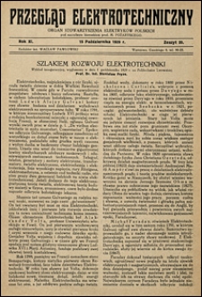 Przegląd Elektrotechniczny 1929 nr 20