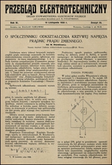 Przegląd Elektrotechniczny 1929 nr 22