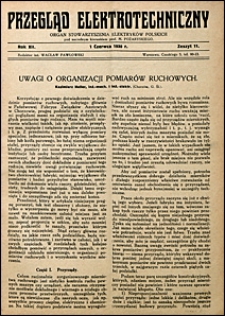 Przegląd Elektrotechniczny 1930 nr 11