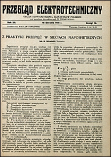Przegląd Elektrotechniczny 1930 nr 16
