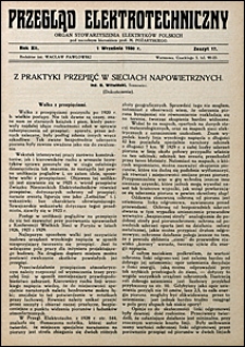 Przegląd Elektrotechniczny 1930 nr 17