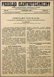 Przegląd Elektrotechniczny 1930 nr 19