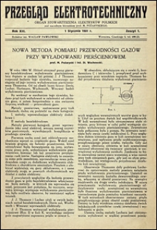 Przegląd Elektrotechniczny 1931 nr 1