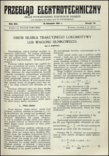 Przegląd Elektrotechniczny 1931 nr 16