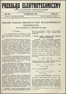 Przegląd Elektrotechniczny 1931 nr 20