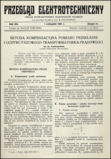 Przegląd Elektrotechniczny 1931 nr 21