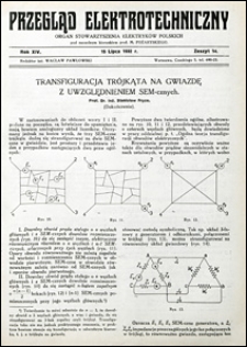 Przegląd Elektrotechniczny 1932 nr 14