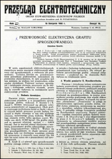 Przegląd Elektrotechniczny 1932 nr 16