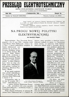 Przegląd Elektrotechniczny 1932 nr 19