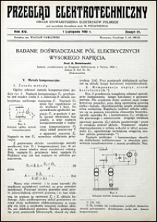 Przegląd Elektrotechniczny 1932 nr 21