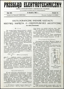 Przegląd Elektrotechniczny 1932 nr 24