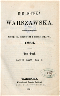 Biblioteka Warszawska 1864 t. 2