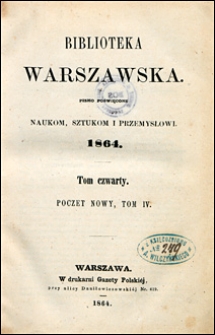 Biblioteka Warszawska 1864 t. 4