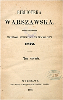 Biblioteka Warszawska 1872 t. 4