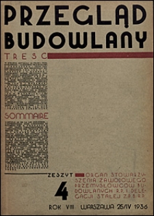 Przegląd Budowlany 1936 nr 4