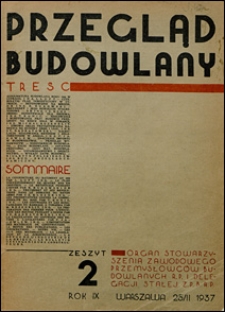 Przegląd Budowlany 1937 nr 2