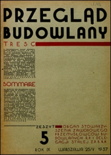 Przegląd Budowlany 1937 nr 5