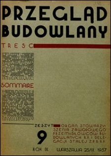 Przegląd Budowlany 1937 nr 9