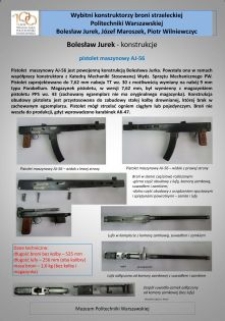 Bolesław Jurek - konstrukcje. Pistolet maszynowy AJ-56