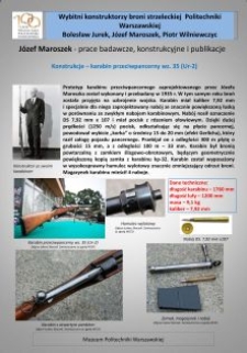 Józef Maroszek - prace badawcze, konstrukcyjne i publikacje. Konstrukcje - karabin przeciwpancerny wz-35 (Ur-2)