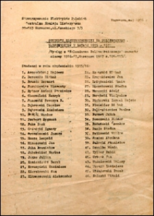 Studenci elektrotechniki na Politechnice Warszawskiej w latach 1915-1917