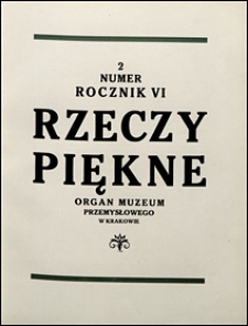 Rzeczy Piękne 1927 nr 2