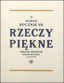 Rzeczy Piękne 1928 nr 12